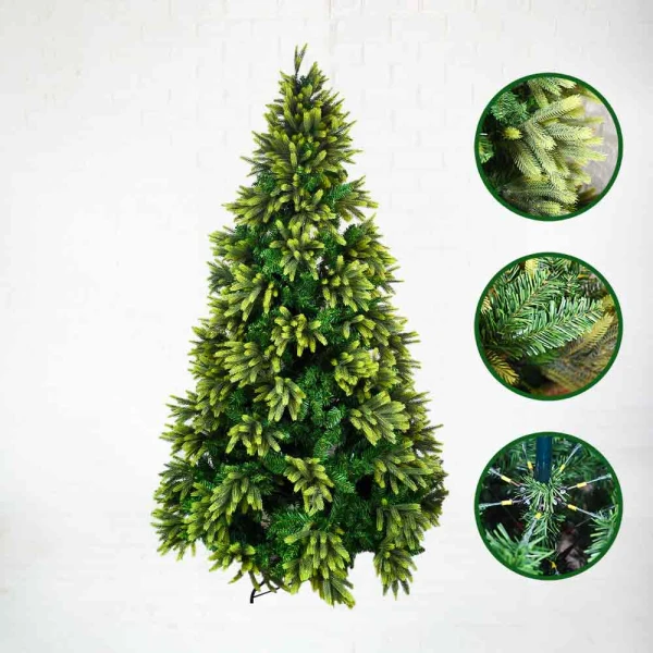 Árbol de Navidad Elegante Doble Rama 2.1m 1200 Ramas