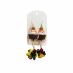 Aretes de Carnaval de Iraca con Diseño Flores