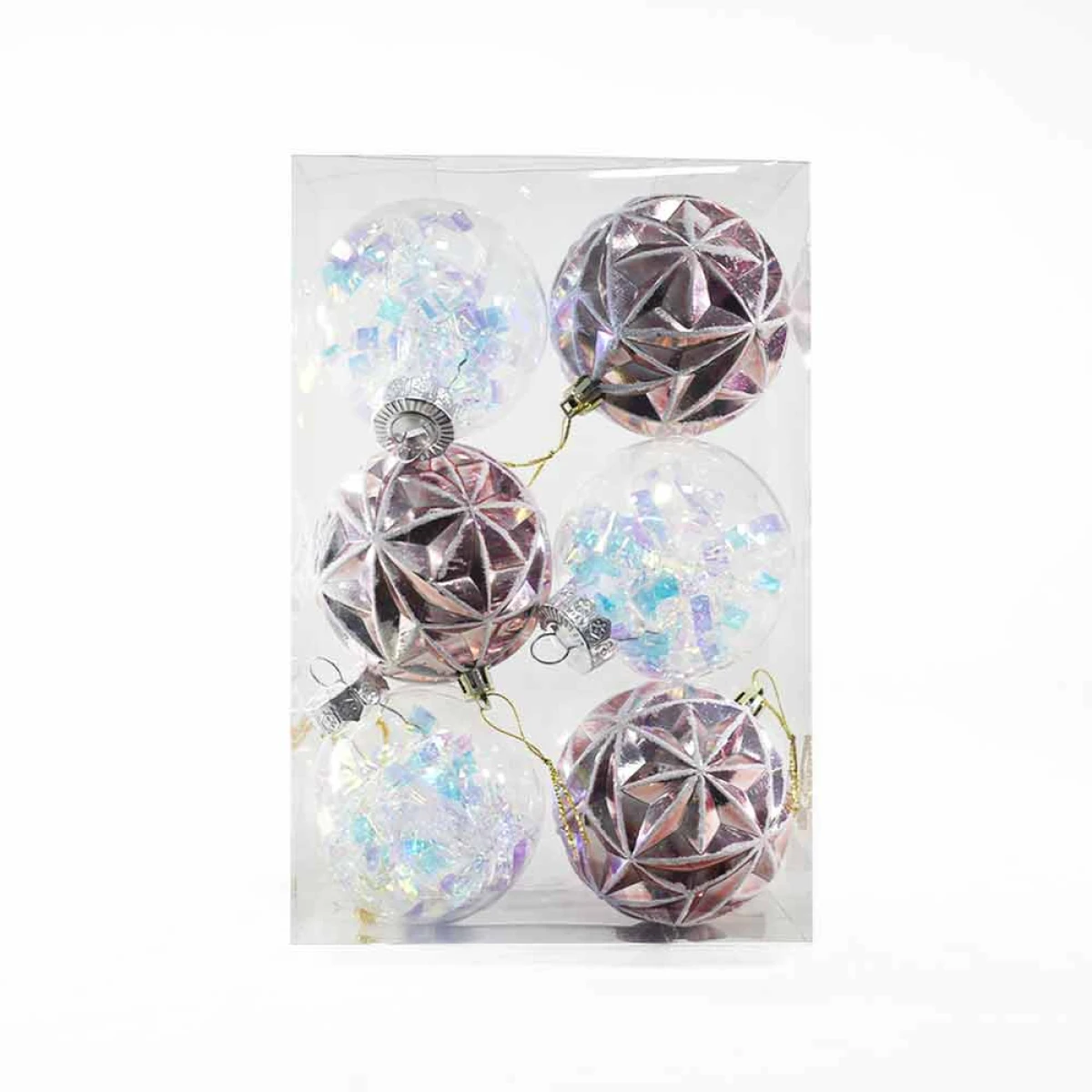 Bolas de Navidad de 8 cm Paquete por 6 Unidades