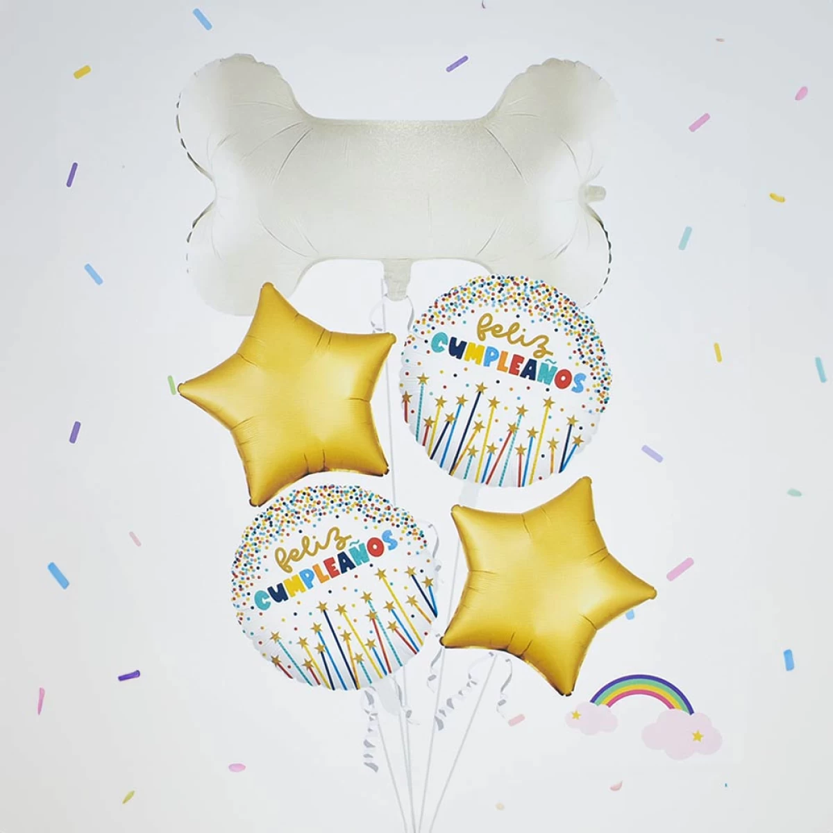 Bouquet de Cumpleaños Hueso y Estrella – MN-1517
