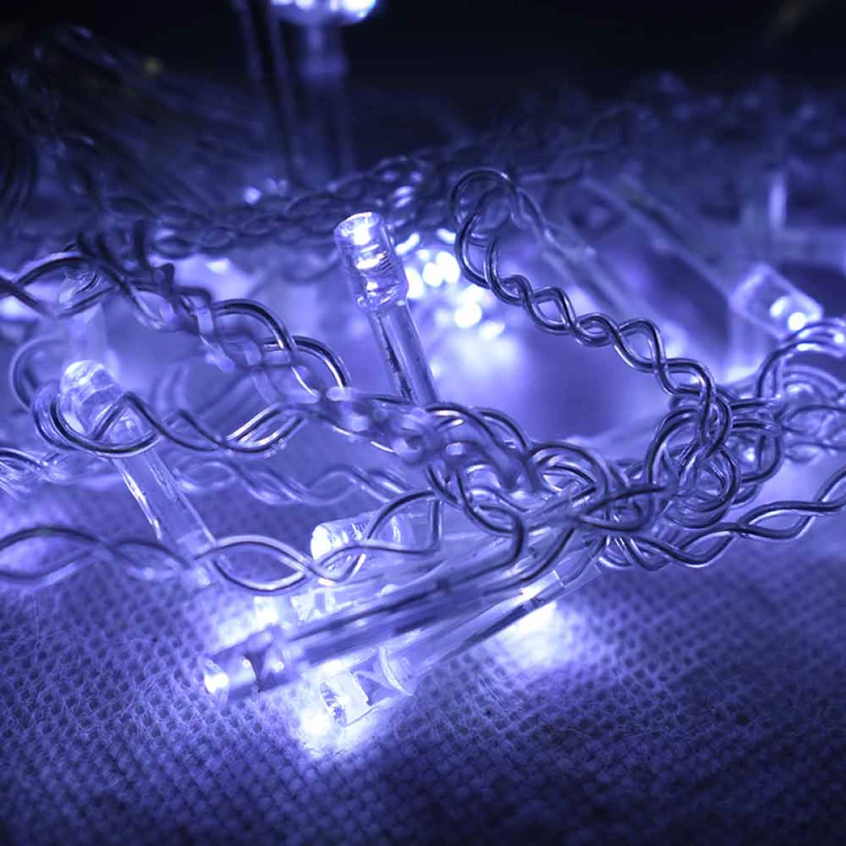Chorritos Luz Led Blanca de Navidad X 80 Bombillos