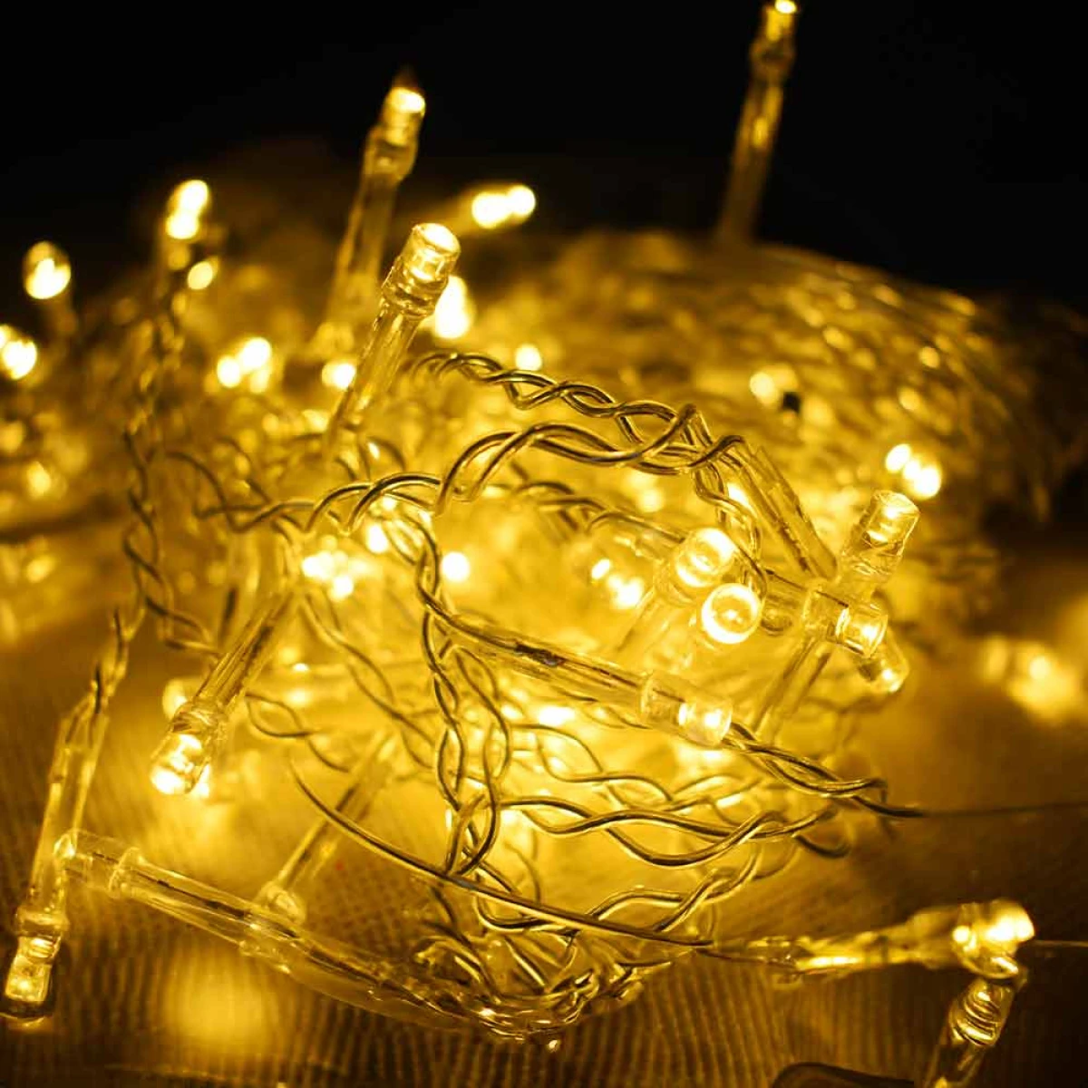 Chorritos Luz Led Calida de Navidad X 80 Bombillos