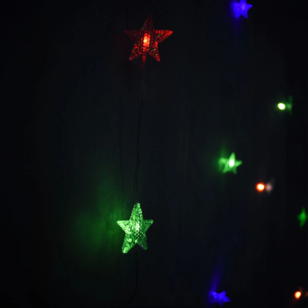Chorritos Luz Led Multicolor de Navidad X 80 Bombillos Estrellas