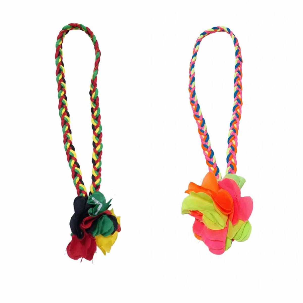 Collar de Flor Grande Trenzada – Accesorio Artesanal Premium de Carnaval