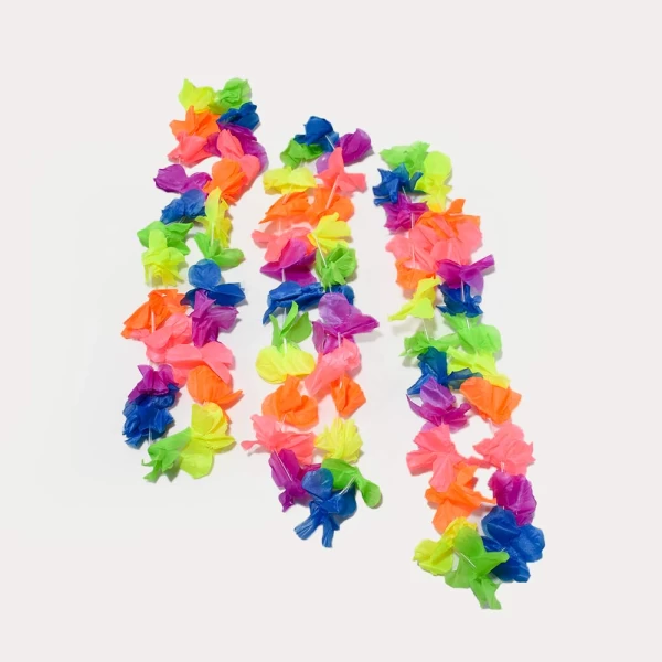 Collar Hawaiano Multicolor X 24 Flores – MN1530