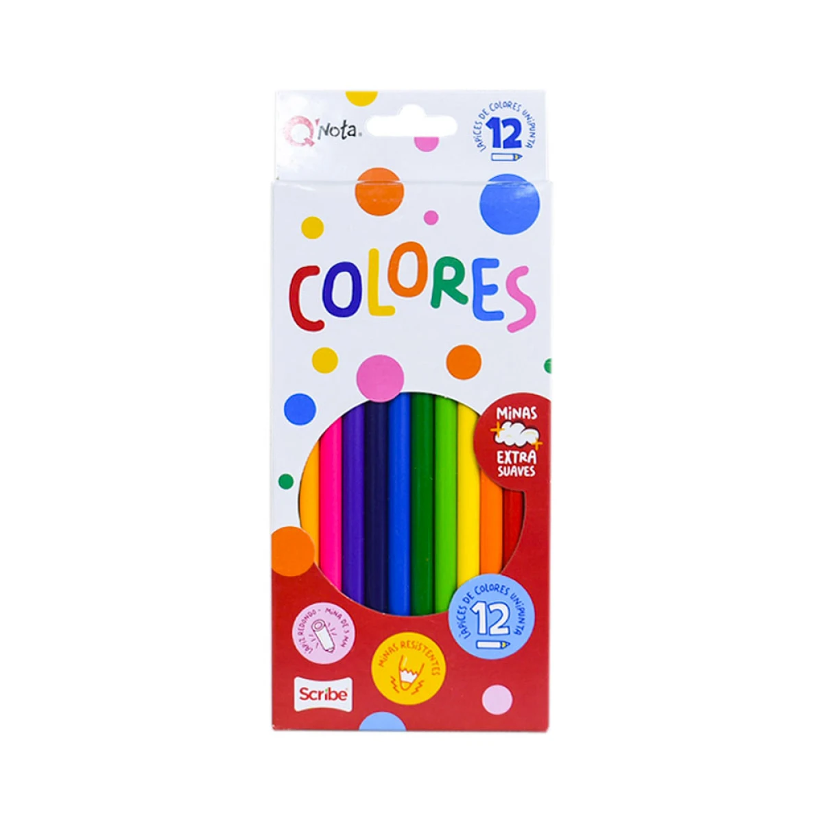 Colores X 12 QNota – Colores Vibrantes, Punta Fina