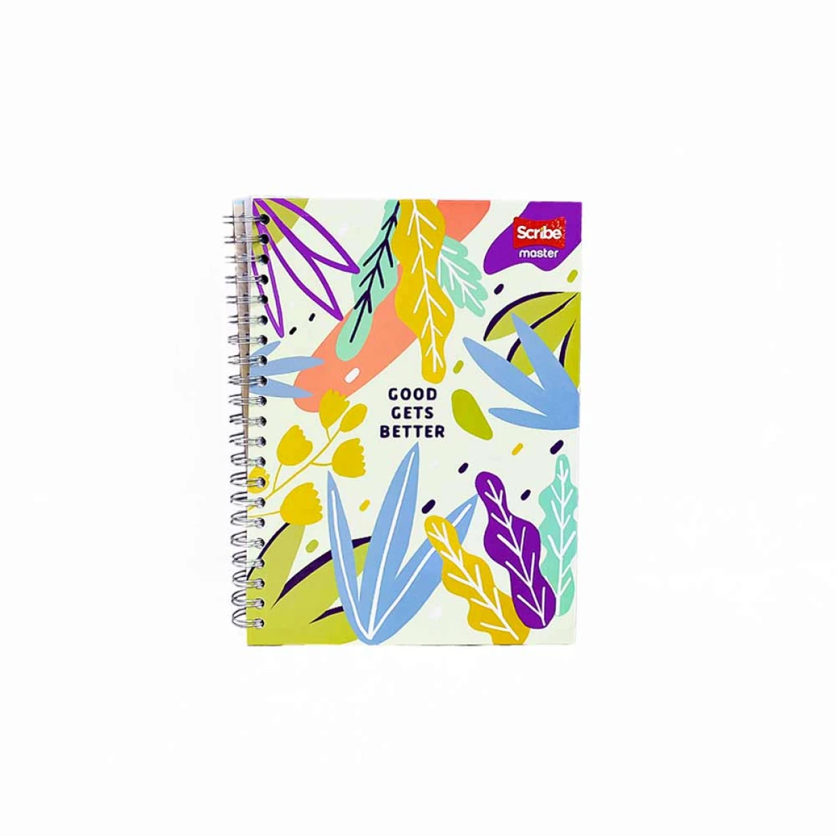 Cuaderno 5 MT Anillado Scribe Master Femenino Grande Cuadriculado, Pasta Dura, 160 Hojas