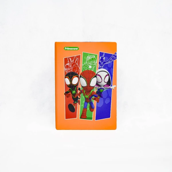 Cuaderno Cuadriculado 100 Hojas -2 Spidey Dinoarácnidos Stikers Cosido Pasta Dura