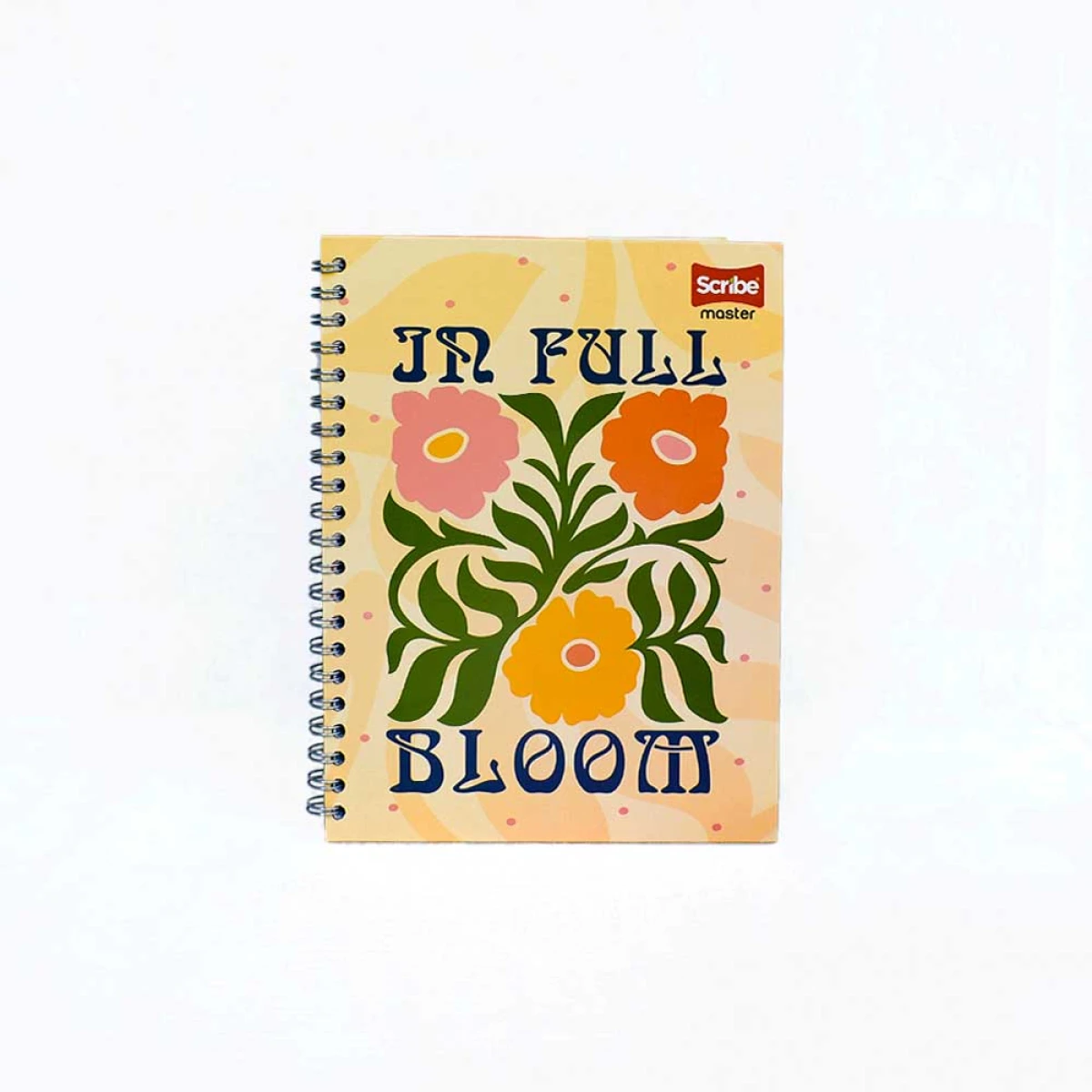 Cuaderno Floral 80 Hojas Cuadriculado Pasta Dura Anillado – Scribe Master