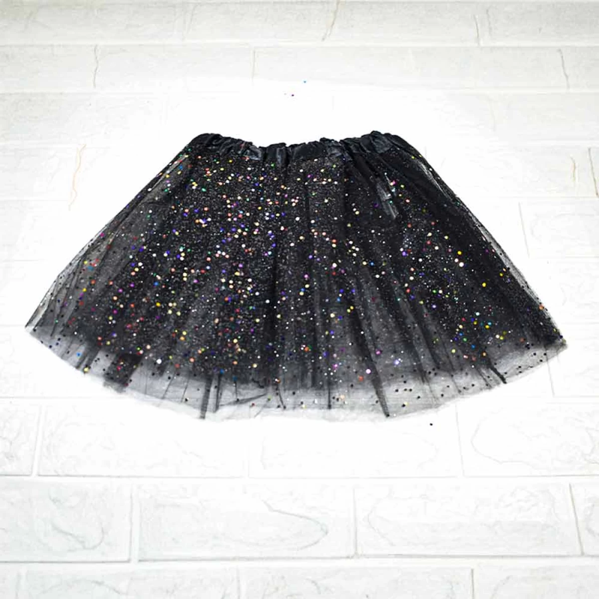 Falda Tutu Negra con Brillantes Pequeña – MN-2990