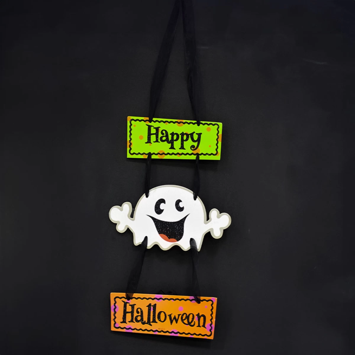 Happy Halloween con fantasma Colgante