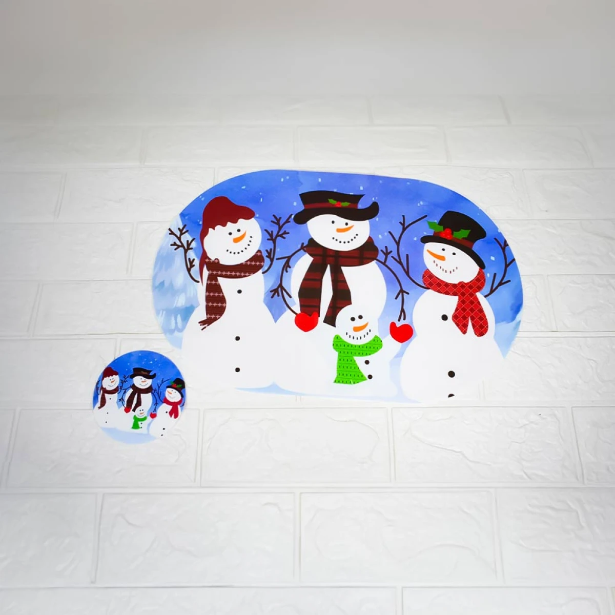 Individuales de Mesa con Portavasos de Navidad Ovalados