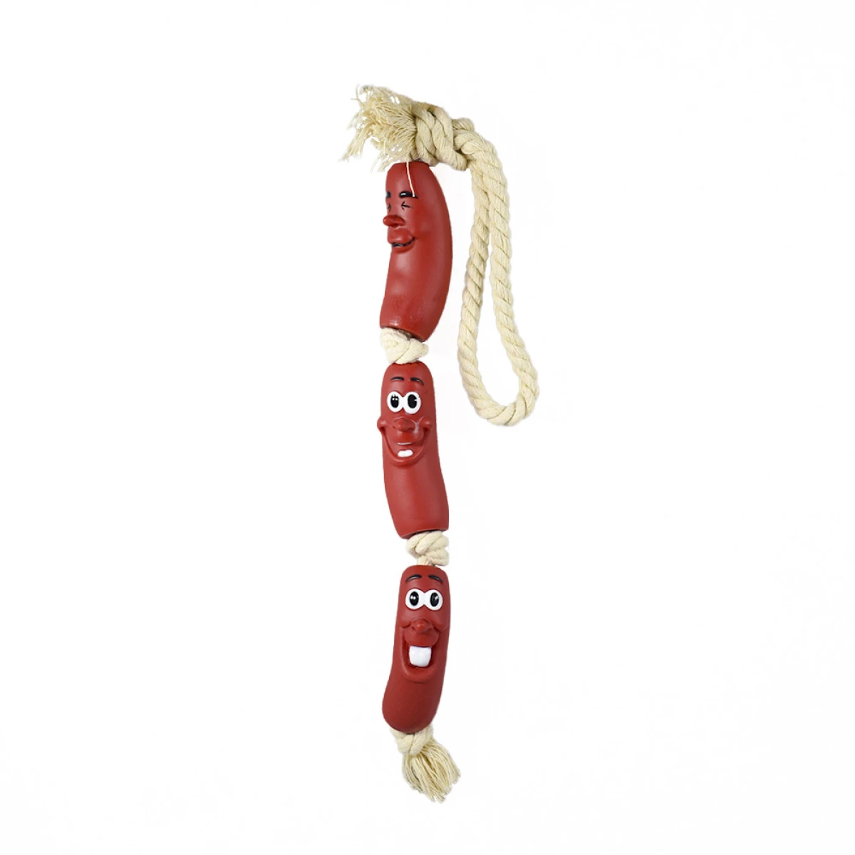 Juguete Chorizo Triple Masticable para Mascotas