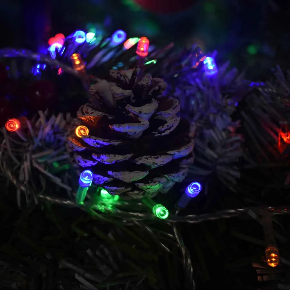 Luces Led Multicolor de 16 Metros Navideñas X 200 Bombillos Cable Transparente