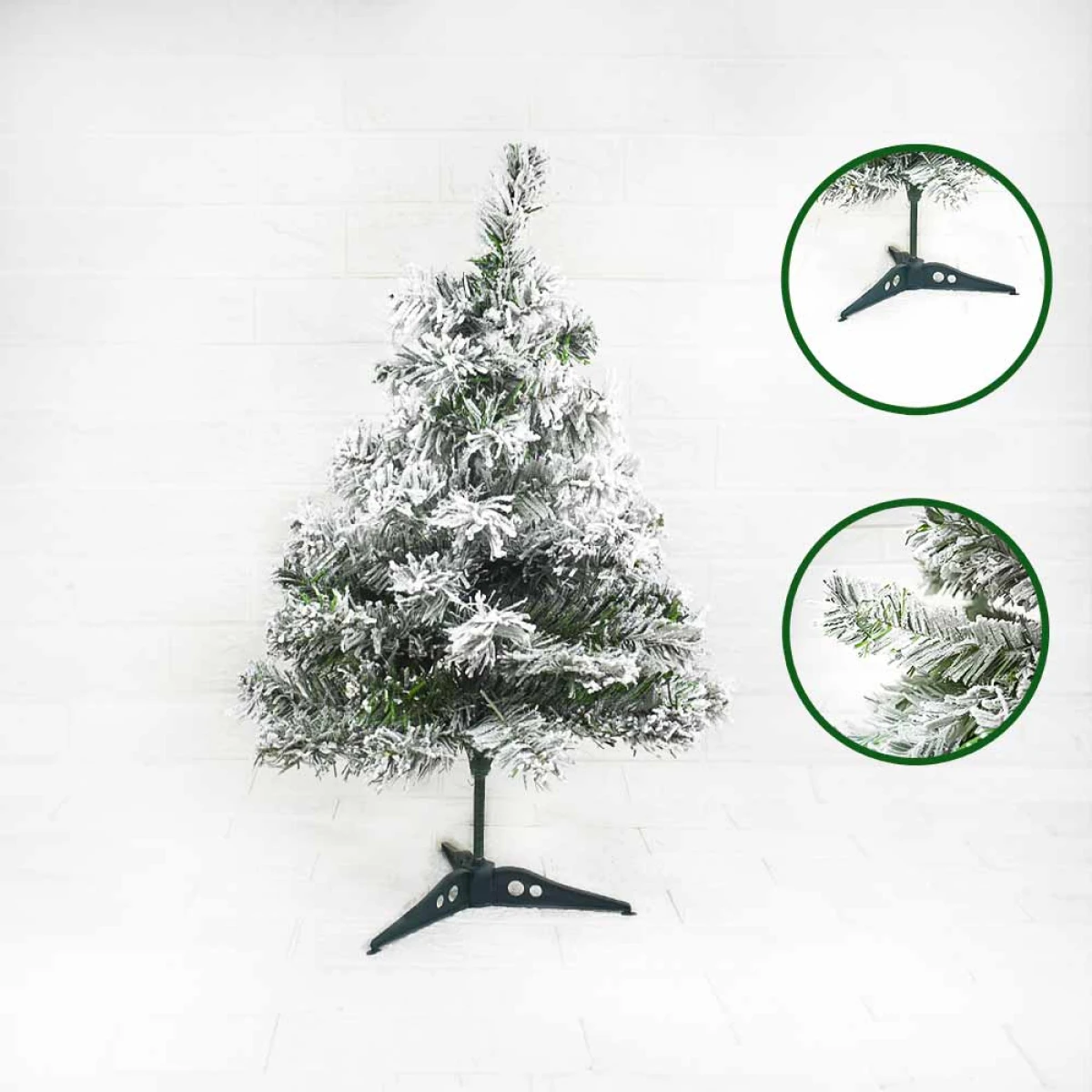 Mini Árbol de Navidad Nevado 60cm Y 60 Ramas