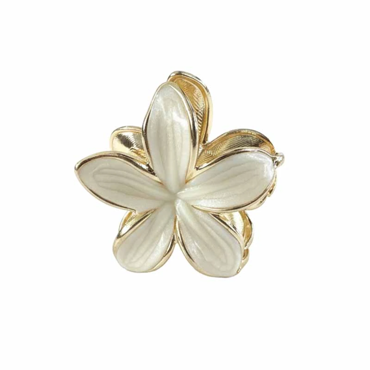 Pinza Metálica Flor de Lujo – Brillo Radiante