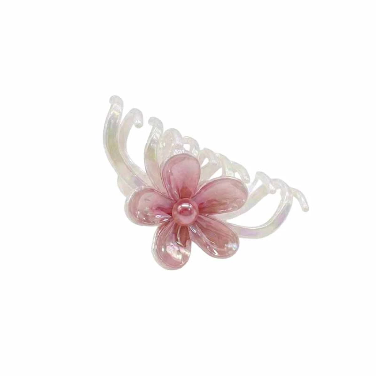 Pinza para Cabello Flor Perlada Mediana
