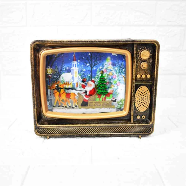 Televisor Antiguo con motivos de navidad y Melodía