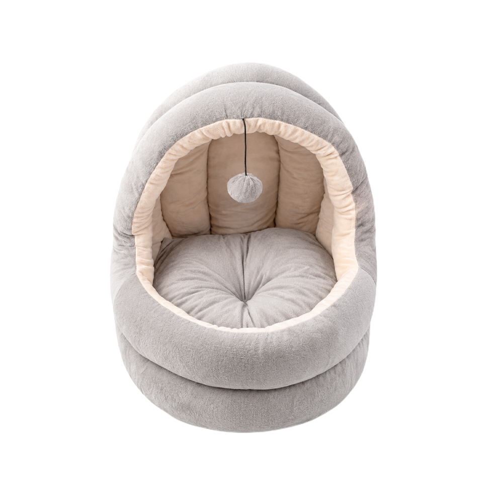 Cama iglú para mascotas Grande con juguete colgante - Código HB4935L